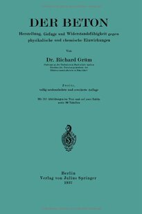 【预订】Der Beton: Herstellung, Gefuge Und W...