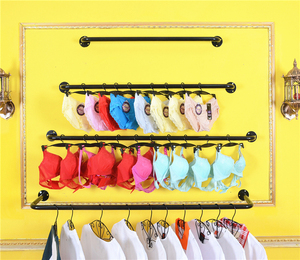 铁艺服装店展示架金色上墙童装展示架橱窗展架内衣架男女服装道具