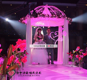 新款金叶亭圆亭喜亭婚庆花房婚庆喜亭喜厅公主亭喜幛婚庆道具用品