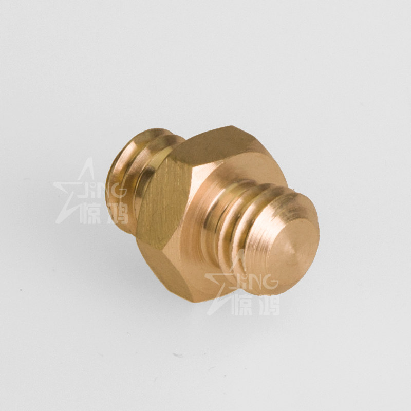 3/8转3/8英寸螺丝头 公转公六角转换铜粒 aujao专业影视摄影配件