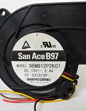 山洋 涡轮鼓风机 SANACEB97 12V 3.4A 9BMB12P2K01 4针4线