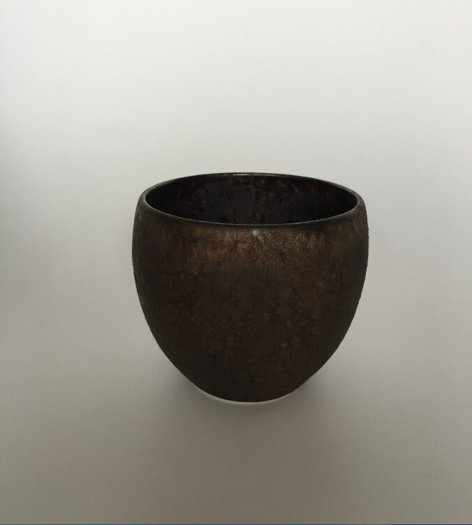 日本库山 炭彩陶杯 水杯茶杯 茶杯