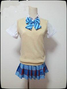 LoveLive cos服 love live毛衫背心 lovelive夏季校服cosplay服