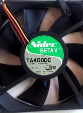 日本NIDEC A34452-57 DC48V 0.12A 12厘米12CM 机箱变频器风扇