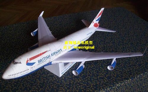 长1米   英国航空波音747客机民航飞机模型