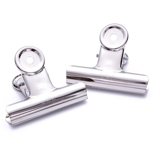 得力5#圆形铁票夹9525 报刊资料整理不锈钢夹子金属银色6个装29mm