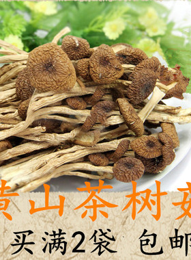 安徽黄山特产深山茶树菇干货菌类250g装2袋包邮不开伞