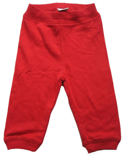 外贸l 3-6个月暗红色全棉长裤单裤