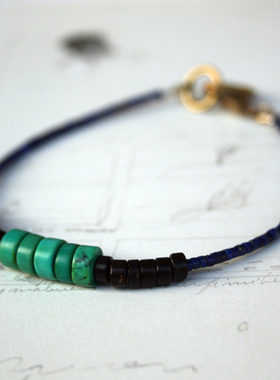 极细手链青金石松石椰壳手链musa原创设计/该亚/系列文艺礼物