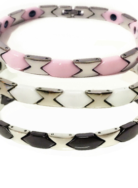 台湾防辐射锗石磁疗陶瓷保健手链