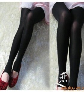 春季超薄彩色踩脚天鹅绒连裤丝袜