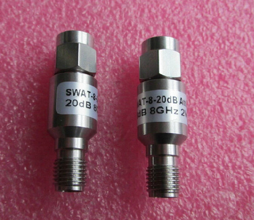 DC-8GHz 20dB 2W SMA RF 射频微波同轴固定衰减器 带测试图片
