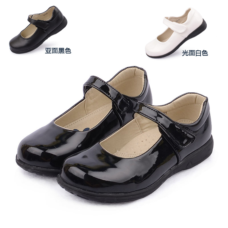 女童鞋儿童亮黑色皮鞋少女孩子小朋友合唱表演出鞋小学生制服鞋子