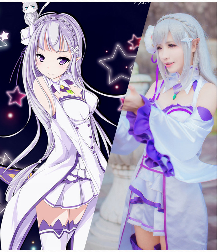 魂漫轩,re从零开始的异世界生活 艾米莉亚cosplay服装女动漫现货