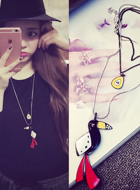 韩国百搭长款时尚风饰品毛衣链