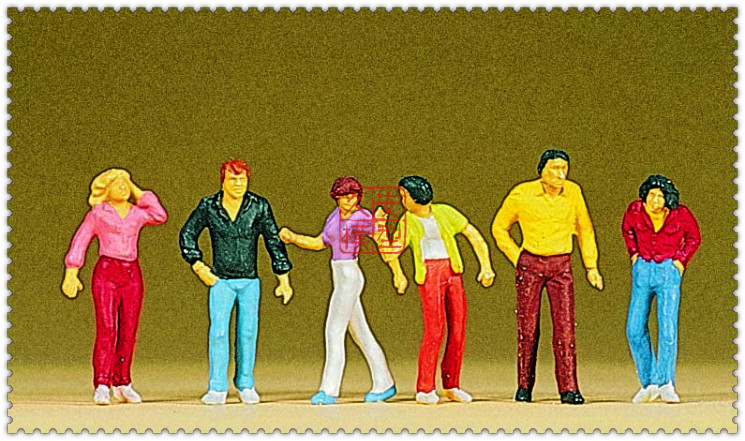 久安铁道 仿真人物 微缩小人 1:87 PREISER 10118 行走着的路人