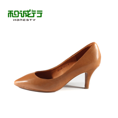 He Chenghang and fall 2015 working Office ladies high heels shoes Sheepskin women shoes 0010498