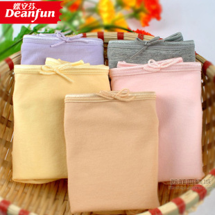 女士棉质面料高中腰纯棉包臀舒适平角裤 正品 蝶安芬内裤