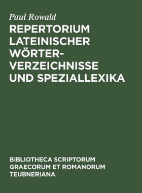 【预售】Repertorium Lateinischer Worterverzeichnisse U...