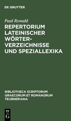【预售】Repertorium Lateinischer Worterverzeichnisse U...
