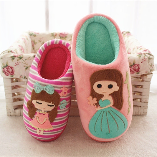 Chaussons enfants en suède pour hiver - semelle plastique - Ref 1013442 Image 3