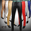 locomotive Self cultivation man Leather pants Korean Edition Feet Tight fitting personality Leather pants spring and autumn Teenagers PU Leather pants