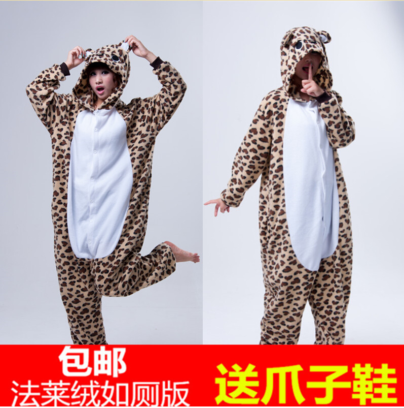 豹纹生日礼物万圣节连体睡衣送爪