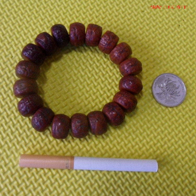 十年陈正宗尼珀尔16MM藏式精选红皮正眼大凤眼菩提手串/无油款