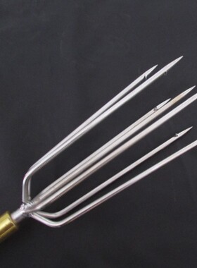 包邮大鱼叉不锈钢灯笼叉五齿七齿叉倒刺鱼叉叉鱼器钢叉可配抄网杆