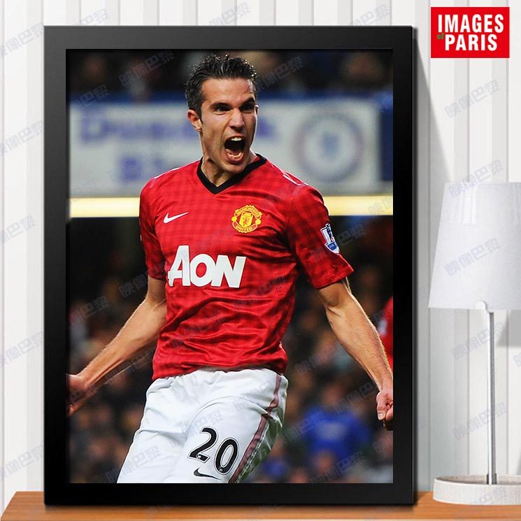 范佩西 荷兰队曼联足球明星海报 酒吧ktv装饰画 挂画 体育明星