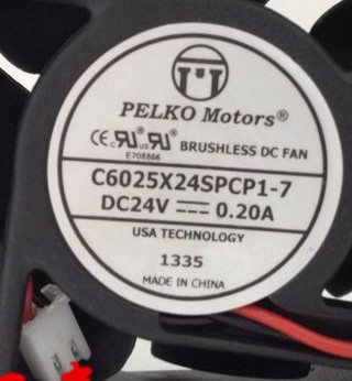 全新派尔可 PELKO MOTORS C6025X24SPCP1-7 24V 0.17A 6025 6CM