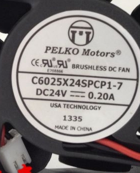 全新派尔可 PELKO MOTORS C6025X24SPCP1-7 24V 0.17A 6025 6CM