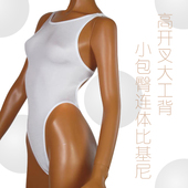 魅色性感比基尼连体泳衣GN58高开衩工背小包臀连体衣