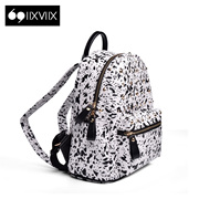 IIXVIIX2015 autumn new rivet graffiti backpack colour matching casual backpack bag SN53210122
