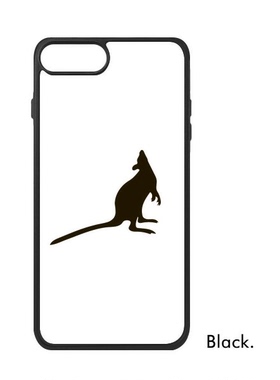 适用于iPhone黑色袋鼠动物剪影Xr手机壳max保护套678plus硅胶11
