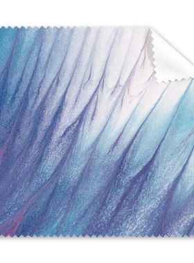 白色紫色蓝色波纹褶皱插画眼镜布屏幕清洁布礼物手机屏幕擦礼物