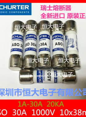 SCHURTER 瑞士 ASO 1A 2A 3A 4A 5A 熔断器 保险丝管 10*38 1000V