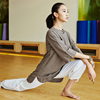 Gullwing Summer style Cotton and hemp Yoga suit suit Flax Three Quarter Sleeve master Yoga Wear Upasaka meditation