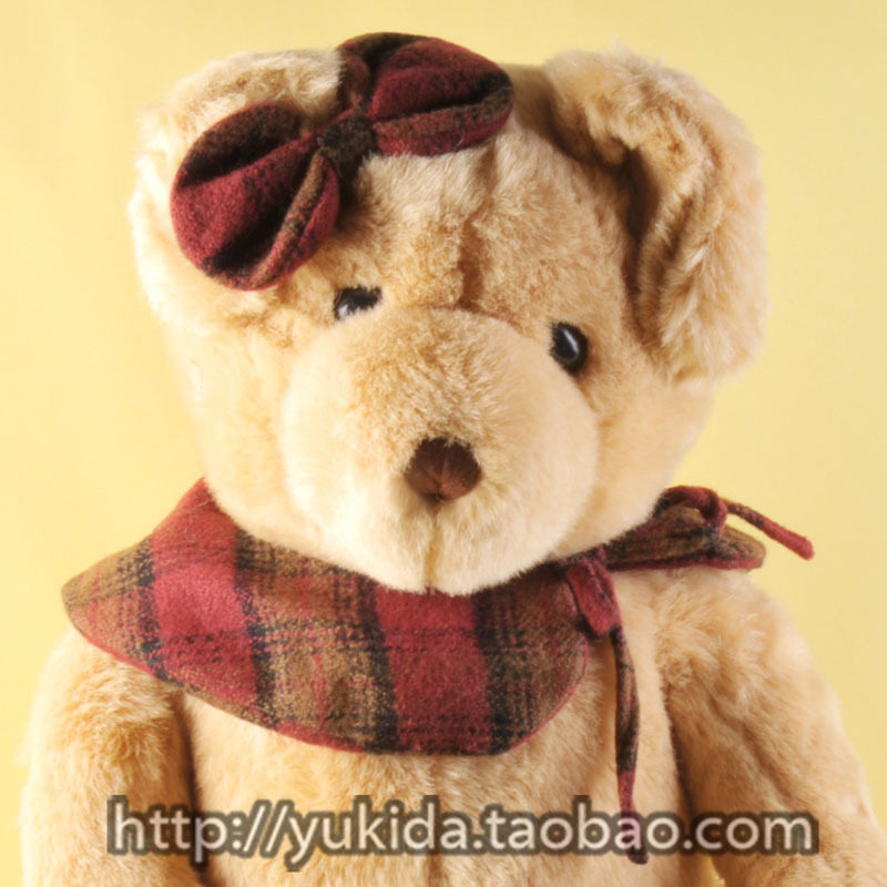 正版皮标TheRosy Bears围脖 耷耳泰迪熊毛绒布艺类玩具公仔 可爱