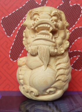 木雕小摆件貔貅有求必应工艺品
