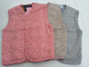 宝宝男女童双层加厚羊毛混纺马甲婴儿儿童羊毛保暖背心毛衣中童装