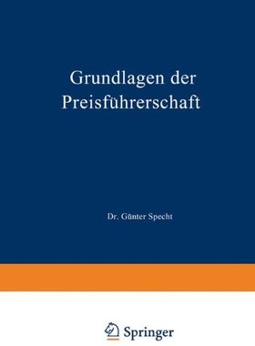 【预售】Grundlagen Der Preisfuhrerschaft: Eine Betrieb...