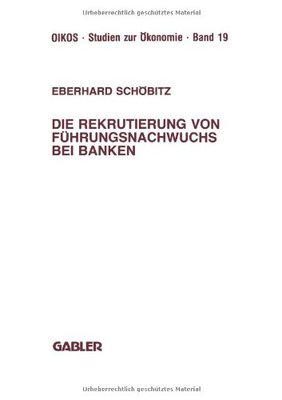 【预售】Die Rekrutierung Von Fuhrungsnachwuchs Bei Banken