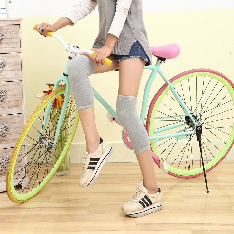 学院风秋冬加厚保暖毛圈护膝护腿套袜套户外运动空调房保护膝盖套