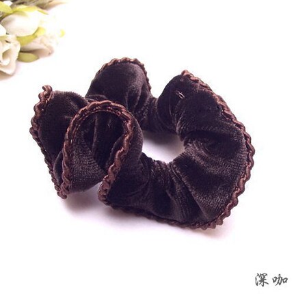 超值新款綫编不绕发实用小发圈简约小绒布圈发饰头饰饰品