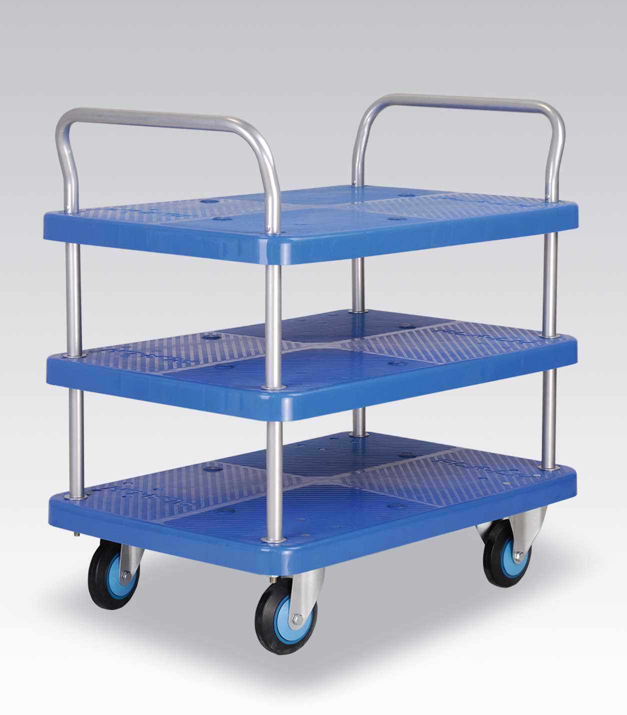 【连和静音】PLA150Y-T3-D(三层车板式)工具车手推车静音车