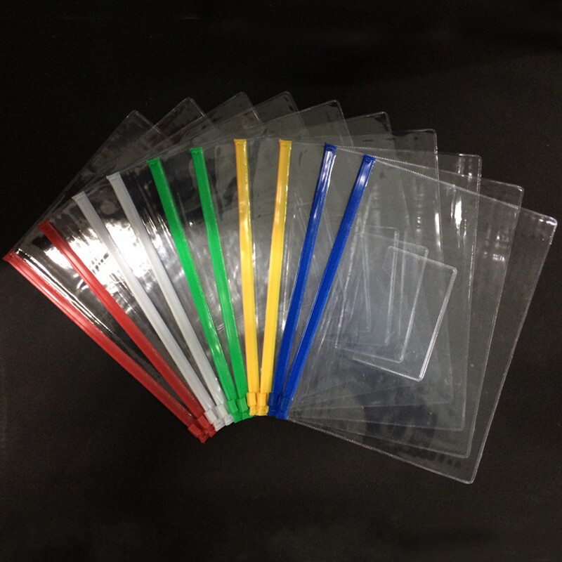 办公a4/a5/a6拉链袋透明文件袋 pvc防水拉边袋资料袋厚款 20个装