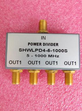 5-1000MHz 1W SMA RF 射频同轴 4路 一分四功分器 频率可定制