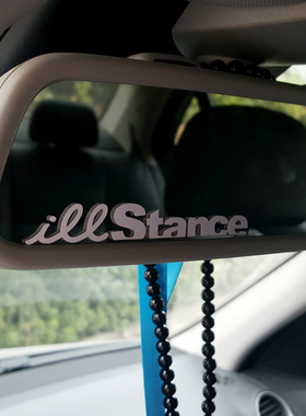 汽车内饰ILLEST贴纸 HF装饰小贴 中控台车内后视镜小车贴