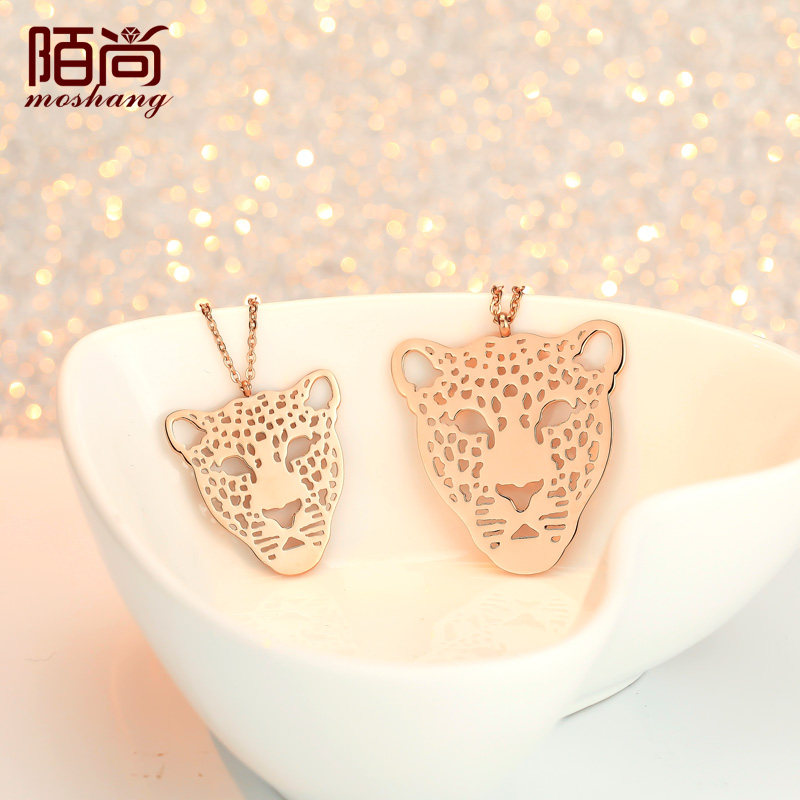 Leopard head Necklace Pendant have more cash than can be accounted for sweater chain Titanium rose golden clavicle Short-chain giftin the Accessories/Fashion Jewelry, Necklace  category - from Buy2taobao.com to provide professional Taobao agent buy service
